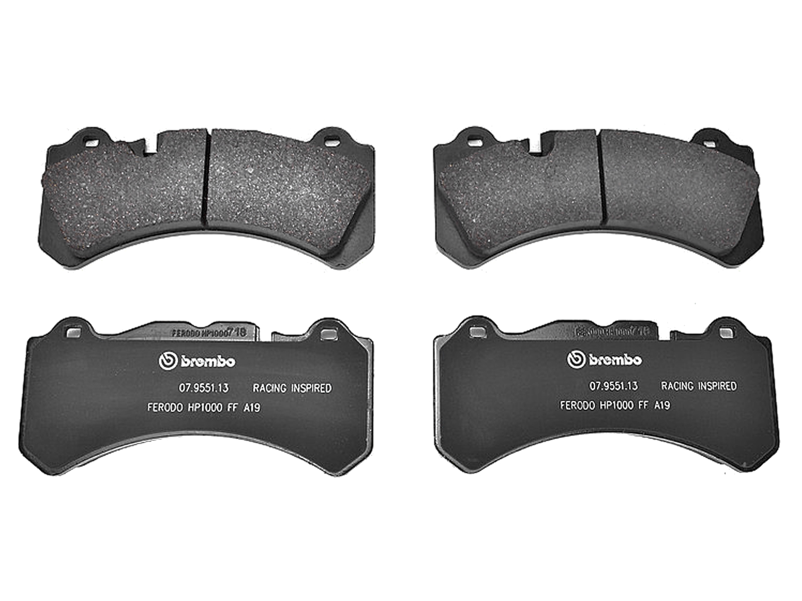 Replacement Brembo GT 6-Piston Front Brake Pads - FM1000