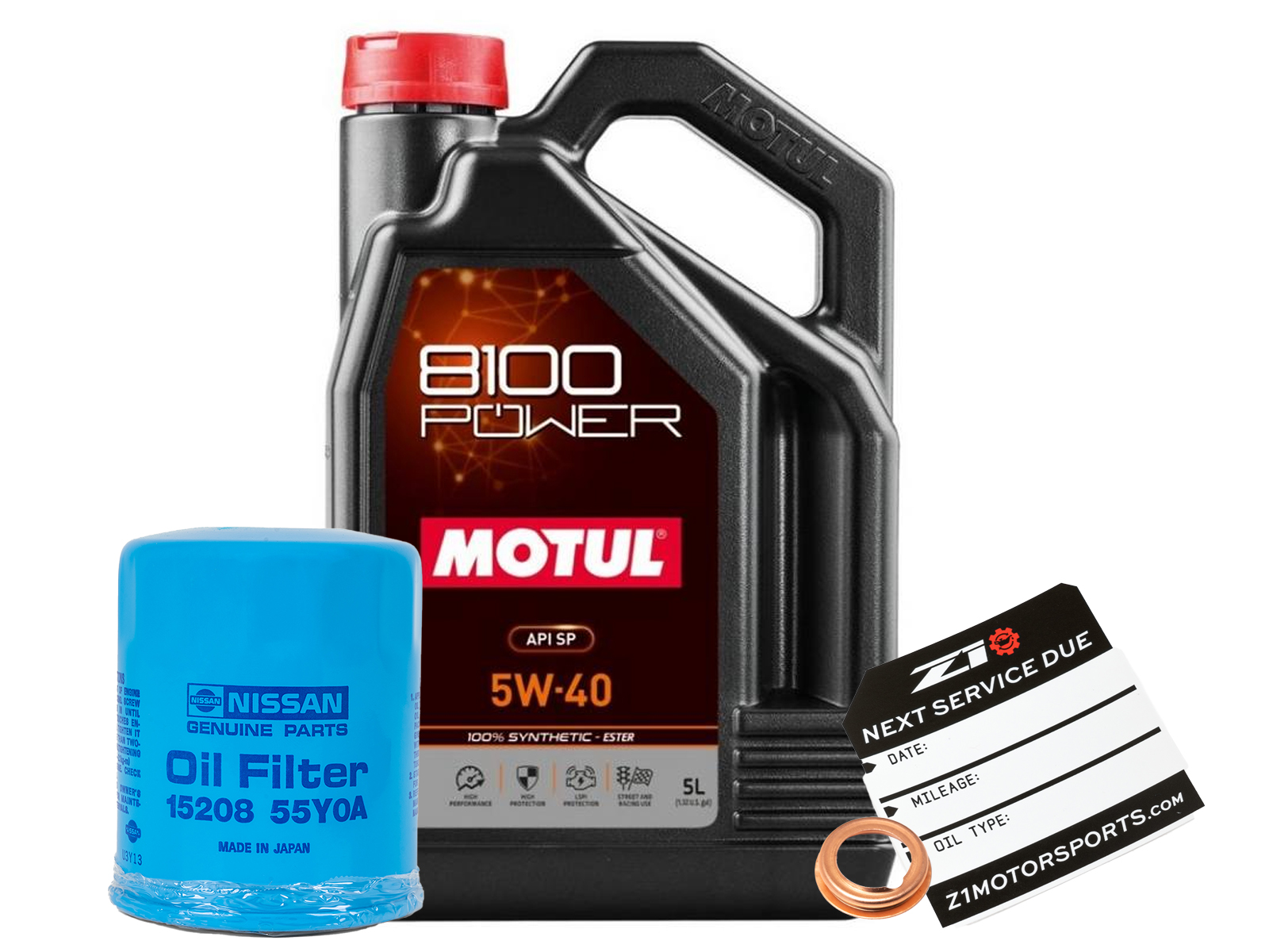 MOTUL 8100 POWER 300ZX Oil Change Kit - 5w40