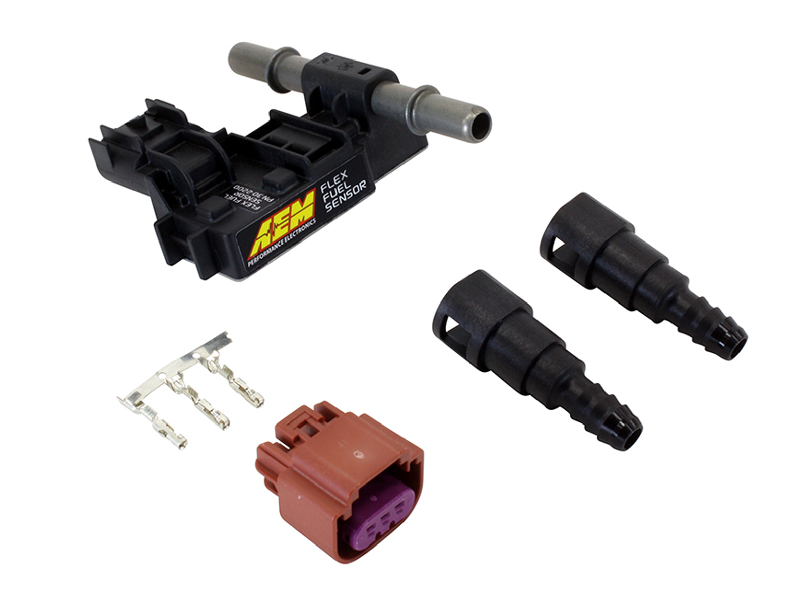AEM Ethanol Content (Flex Fuel) Sensor Kit w/ 3/8 Barb AEM Ethanol Content (Flex Fuel) Sensor Kit w/ 3/8 Barb