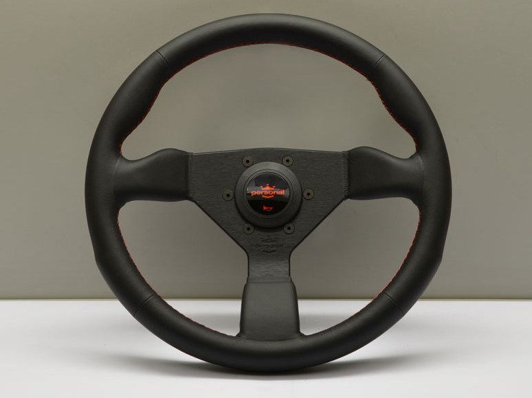 Personal Neo Grinta Leather Steering Wheel - Red Stitch - Z1