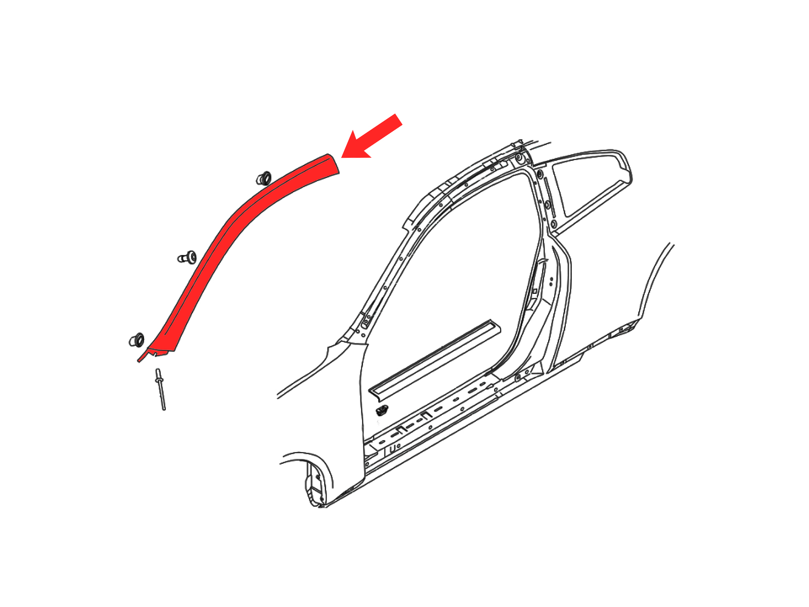 Car Window Pillar Posts Door Trims BC Column Cover for