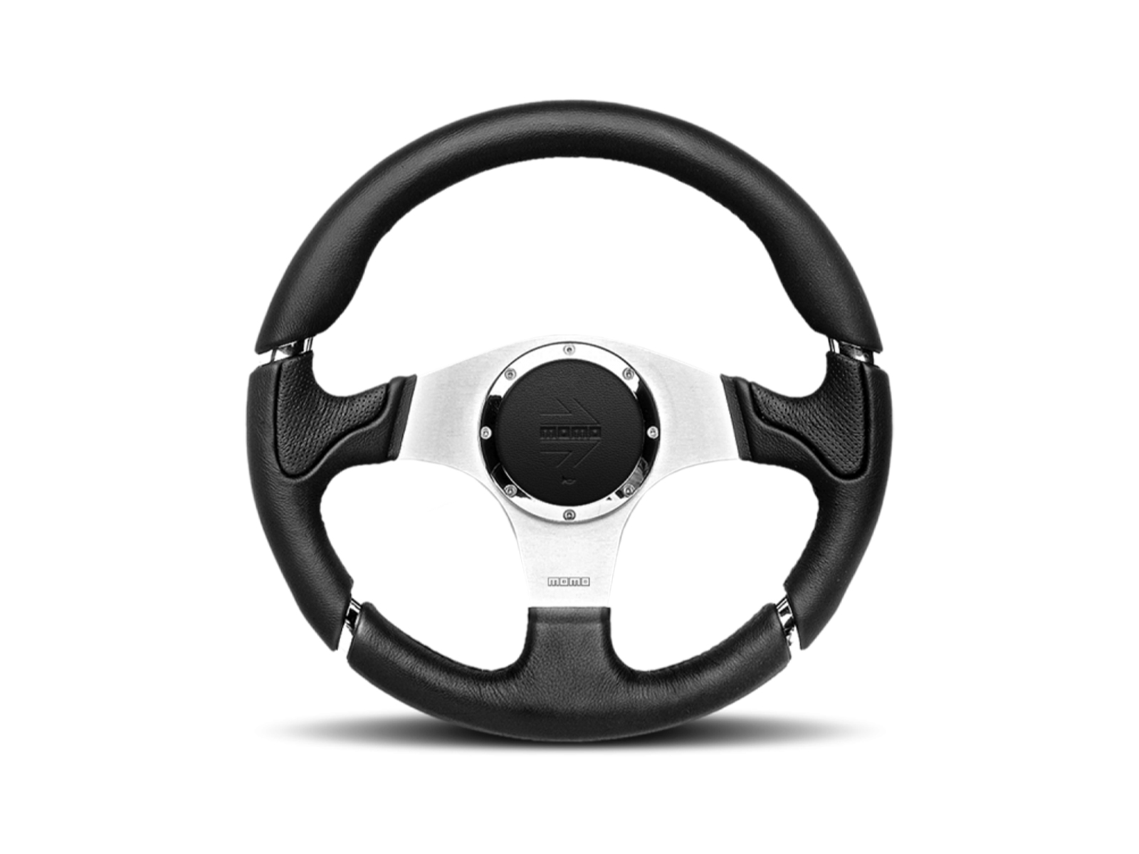 Momo Millenium Steering Wheel 350mm - Black Leather/Black 