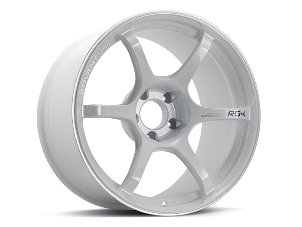 Yokohama Advan RG-4 Single Wheel (5x114.3) - Racing White & Ring