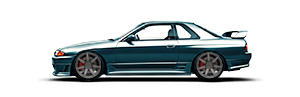 Nissan Skyline Coupe Sedan R32 GTR GT-R BNR32 HCR32 HNR32 ER32 HR32 FR32 GTS-4 GTS4 GTS-T GTST GTS  Logo