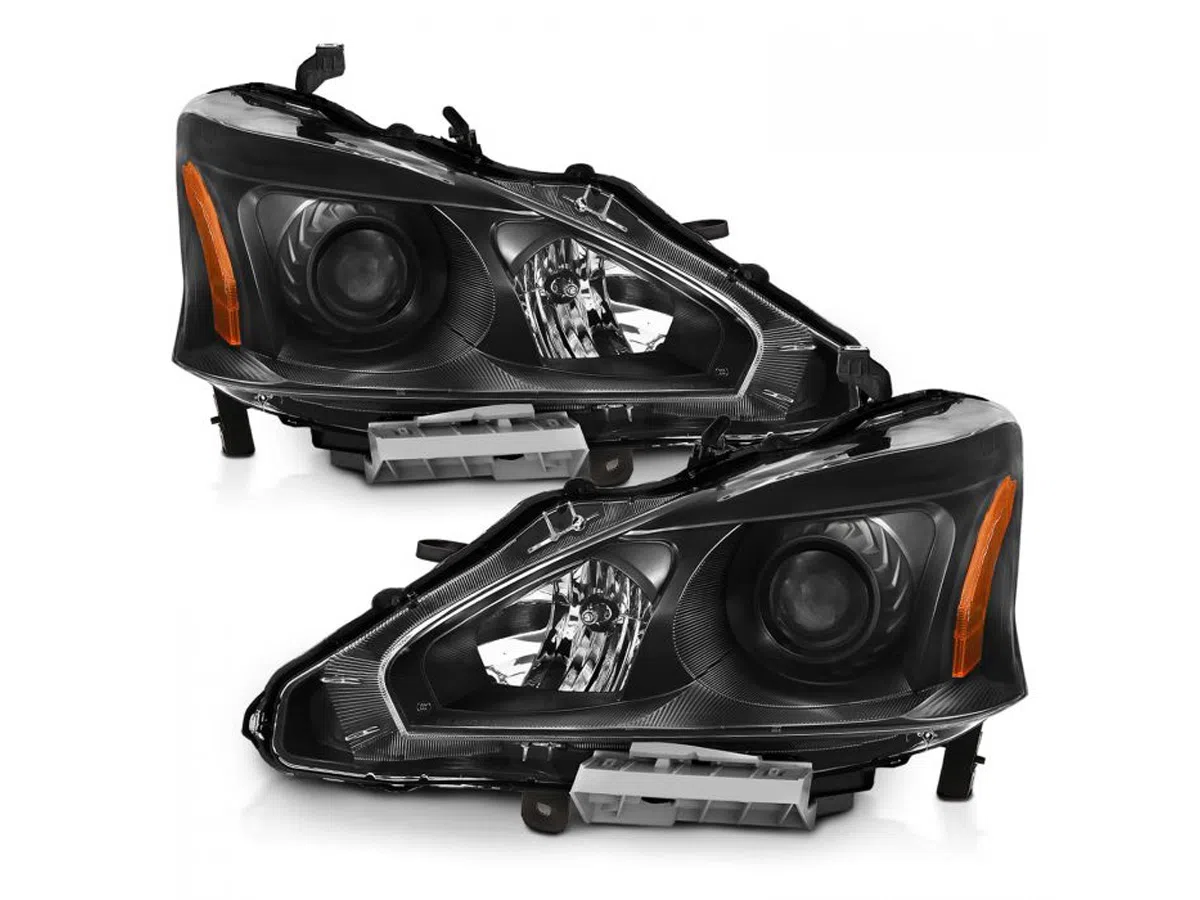 ANZO '13-'15 Altima Projector Headlights - Clear Lens/Black Housing