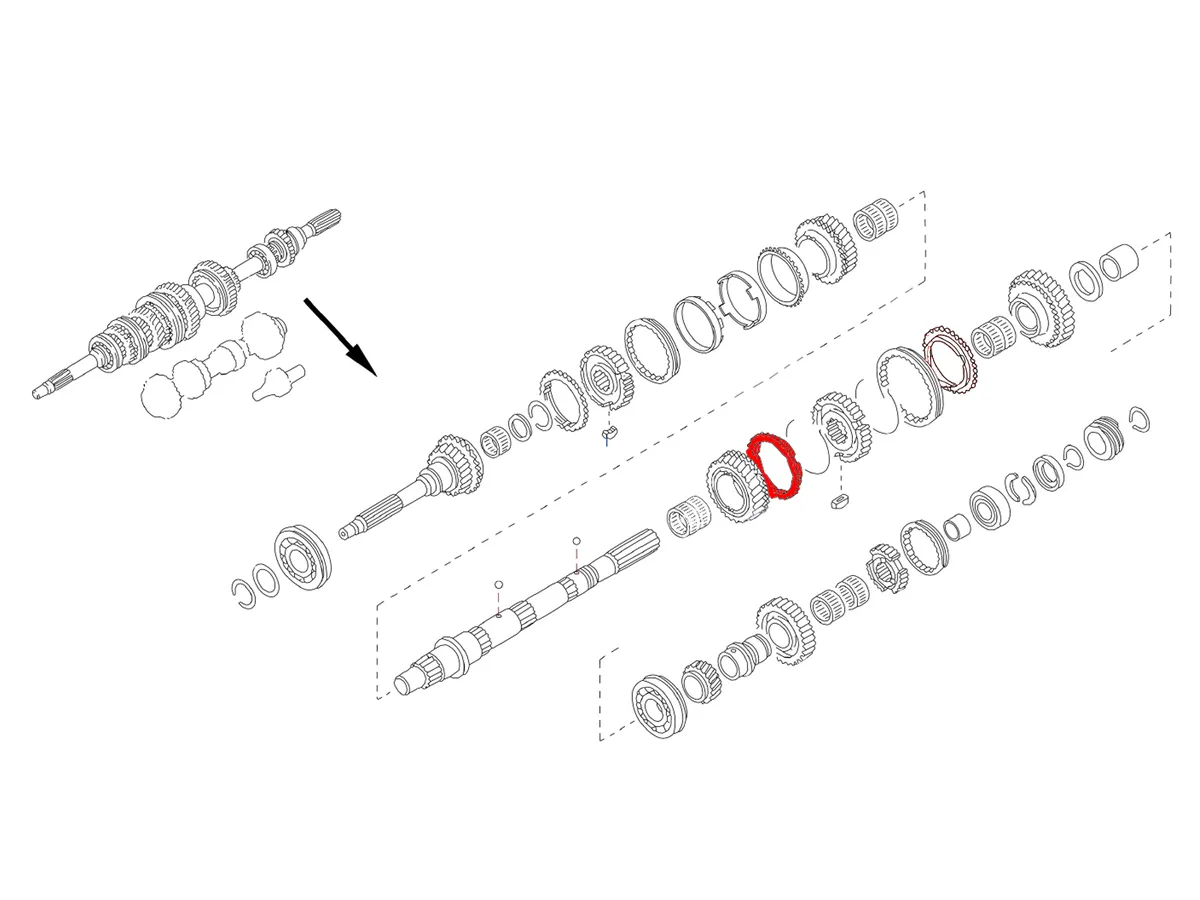 OEM 300ZX (Z32) Manual Transmission Synchro Baulk Ring - 2nd