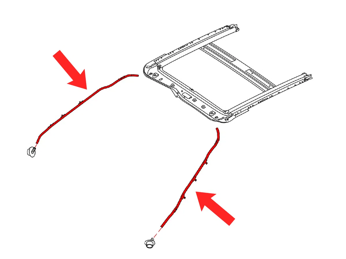 Sunroof Drain Lines