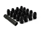 Z1 Splined Closed End Lug Nut Kit - Black