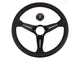 Nardi Deep Corn 350mm Perforated Leather Steering Wheel - Black Spokes