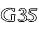 OEM G35 Coupe Trunk Emblem - 