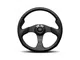 Momo Jet Steering Wheel 350mm - Black AirLeather/Black Spokes