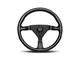 Momo Montecarlo Steering Wheel 350mm - Black Leather/Black Spokes