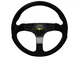 Personal Fitti Corsa Suede Steering Wheel - Black Spokes