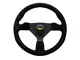 Personal Grinta Suede Steering Wheel - Black Spokes