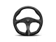 Momo Quark Steering Wheel 350mm - Black Poly/Black Spokes