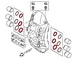 OEM R35 GTR Brembo Front Brake Caliper Rebuild Kit